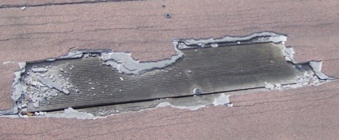Image detail of the degraded surface on the Church St. ramp
